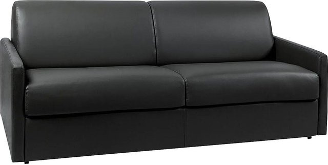Vente-unique Schlafsofa Calife in Schwarz mit Kunstlederbezug und Schaumstoffpolsterung - Bild 1