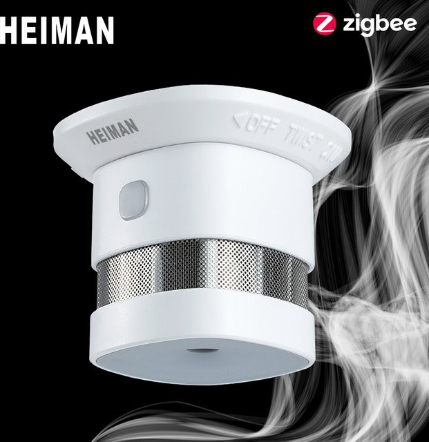 HEIMAN Zigbee 3.0 Rauchmelder Smart Home Feueralarm in Weiß - Bild 1