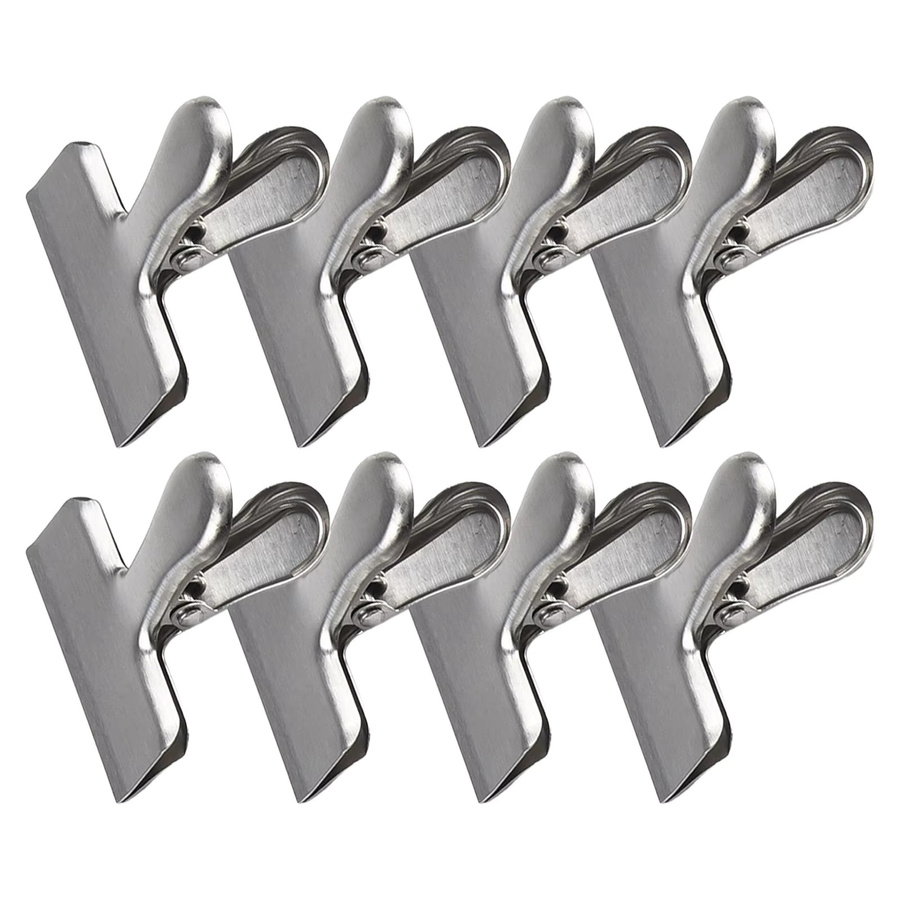 VIBRATITE Edelstahl Scharnier Klemme Binder und Lebensmittel Clips in Silber, 8 oder 12 Stück - Bild 2
