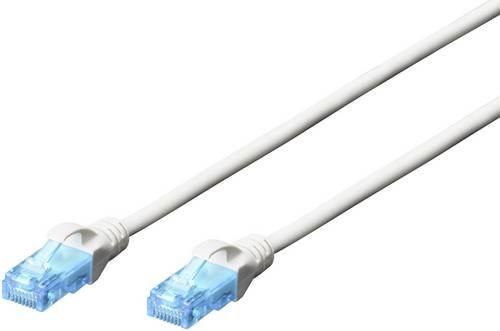 Digitus RJ45 Patchkabel CAT 5e U/UTP Ethernet LAN Kabel Weiß 3,00 m - Bild 1