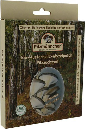 PILZMÄNNCHEN Bio Myzelpatch Pilzzuchtset für Austernpilze zur Pilzzucht im Garten - Bild 1