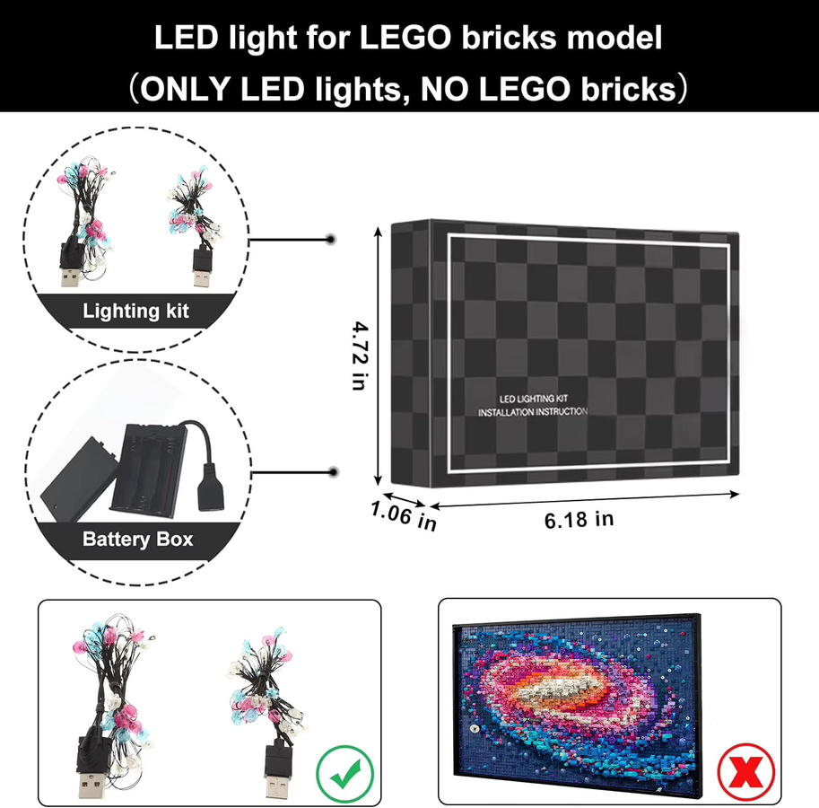 HPROSPER 5V LED-Beleuchtungsset für LEGO 31212 Die Milchstraße mit Batteriebox in Multicolor - Bild 2