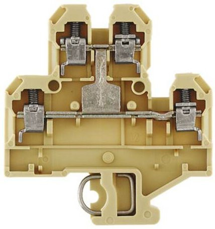 Weidmüller Durchgangsreihenklemme 0590260000 Schraube, Beige und Gelb, 100 Stück - Bild 1