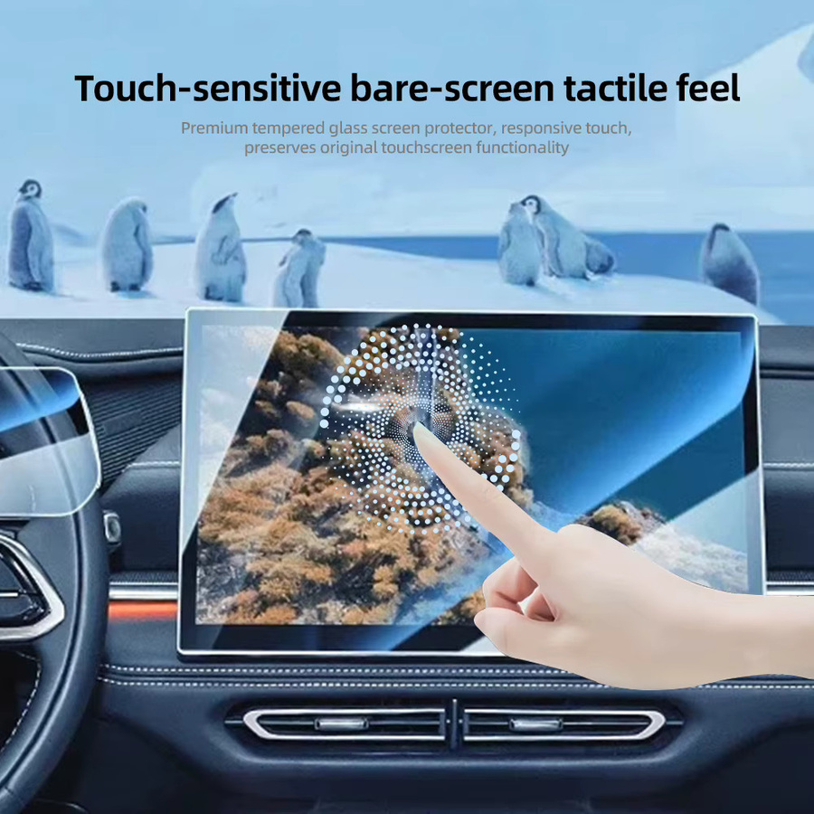 ZRGAE Schutzfolie aus gehärtetem Glas für Mazda 6e 2025 2026, 14,6 Zoll Navigationsinstrument-Bildschirmschutz, transparent - Bild 3