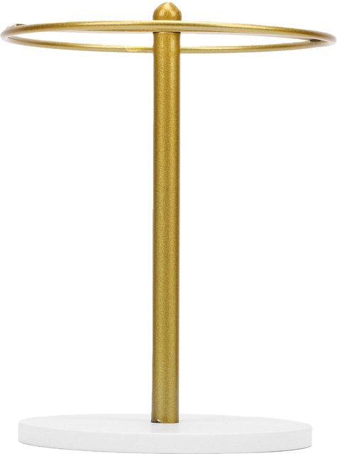 Koogeelife Sonnenbrillen-Organizer Brillenhalter aus Holz und Metall für 12 Paar Brillen in Beige und Gold - Bild 1