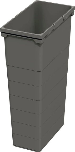 Ninka Abfallbehälter aus Kunststoff mit Bügelgriff, Dunkelgrau, Volumen: 42 l, B: 41,2 cm, T: 56,0 cm, H: 23,0 cm - Bild 1