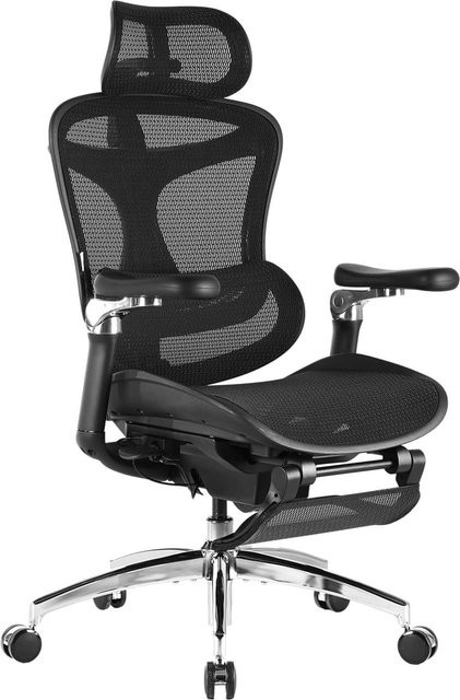 SIHOO Doro C300 Pro JT Ergonomischer Bürostuhl in Schwarz mit 5D Armlehnen und selbstjustierender Lendenwirbelstütze - Bild 1