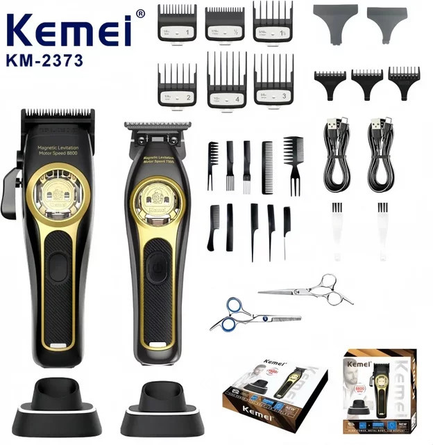 Kemei Elektrischer Haarschneider, Schwarz, Unisex - Bild 1