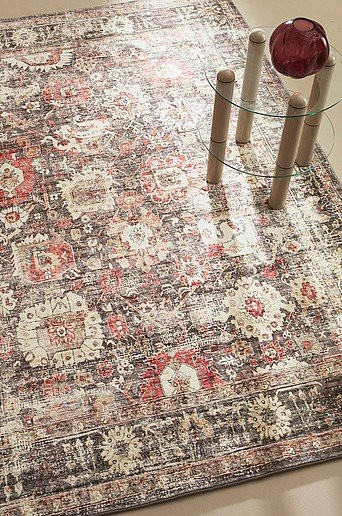 Jotex RIA Florteppich in Grau und Multicolour, orientalisches Design, rutschfest, rechteckig - Bild 1