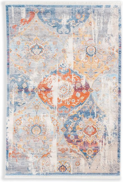Schöner Wohnen Teppich Mystik in Silber und Multicolour, modern und abstrakt, B/T: 70 x 140 cm - Bild 1