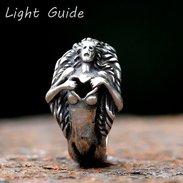 Ring Edelstahl, Gothic, Silber, Unisex - Bild 1