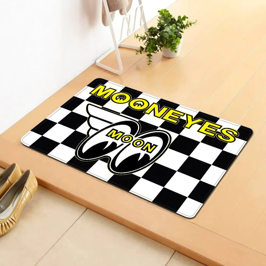 Mooneyes Bodenmatte im Retro-Checkerboard-Design, rutschfest und weich, Mehrfarbig, Rechteckig - Bild 5