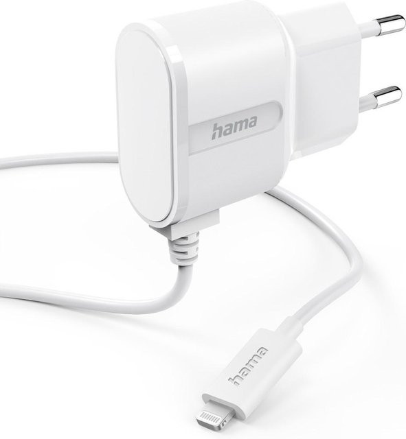 Hama Ladegerät mit Lightning-Anschluss 5 W in Weiß mit 1 m Kabel - Bild 1