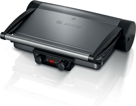 Bosch Elektro Kontaktgrill TCG4215 in Schwarz und Grau mit silbernen Akzenten
