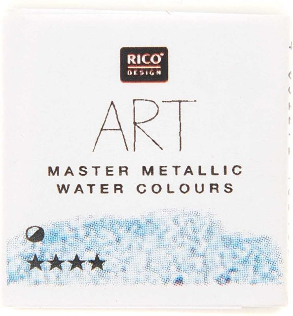 Rico Design ART Master Metallic Aquarellfarbe Arktisblau im halben Näpfchen - Bild 1