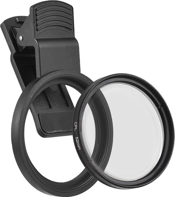GoolRC CPL Filter 52mm Clip-auf Polarisator Filter für Telefon Kamera Objektiv mit Clip in Schwarz - Bild 1