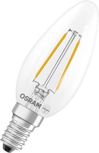 Osram LED Leuchtmittel Kerzenform E14 Warmweiß Transparent H: 10 cm, B: 3,5 cm - Bild 1