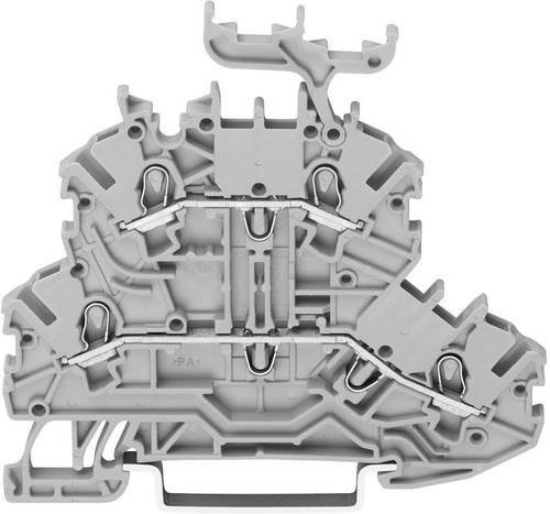WAGO 2000-2231 Doppelstock-Durchgangsklemme 3.50 mm Zugfeder Grau - Bild 1