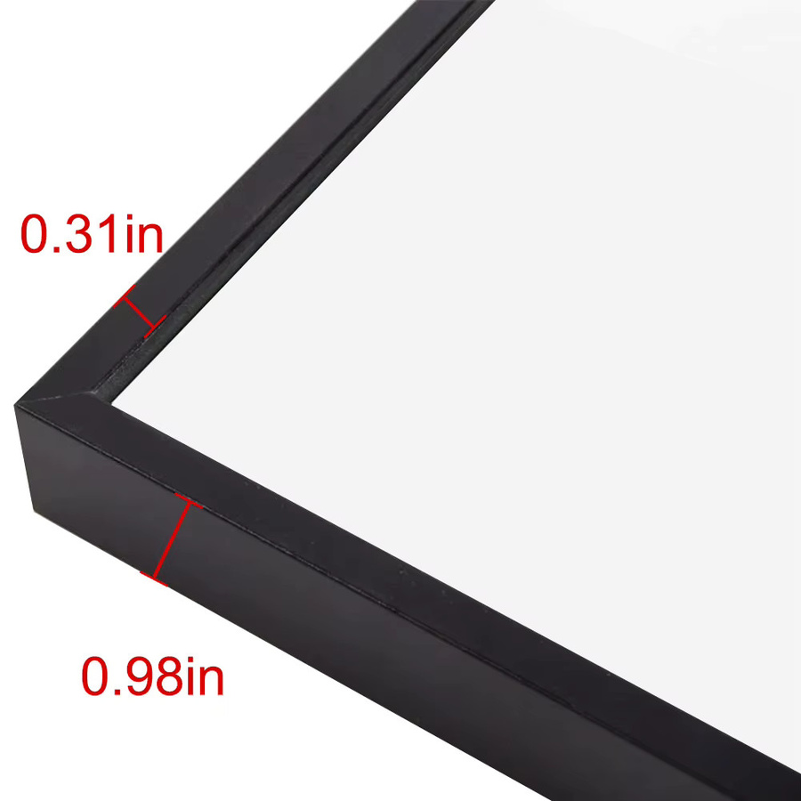 Comanlai Rechteckiger Ganzkörperspiegel in Schwarz mit Aluminiumlegierungsrahmen zur Wandmontage oder zum Anlehnen - Bild 3
