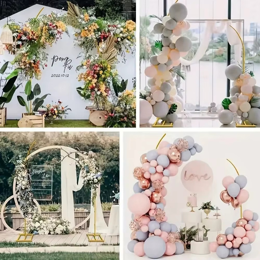 Runtowo 2er-Set Metall Hochzeitsbögen in Gold für Hochzeitsdekoration, Ballonbögen und Partyhintergründe - Bild 3