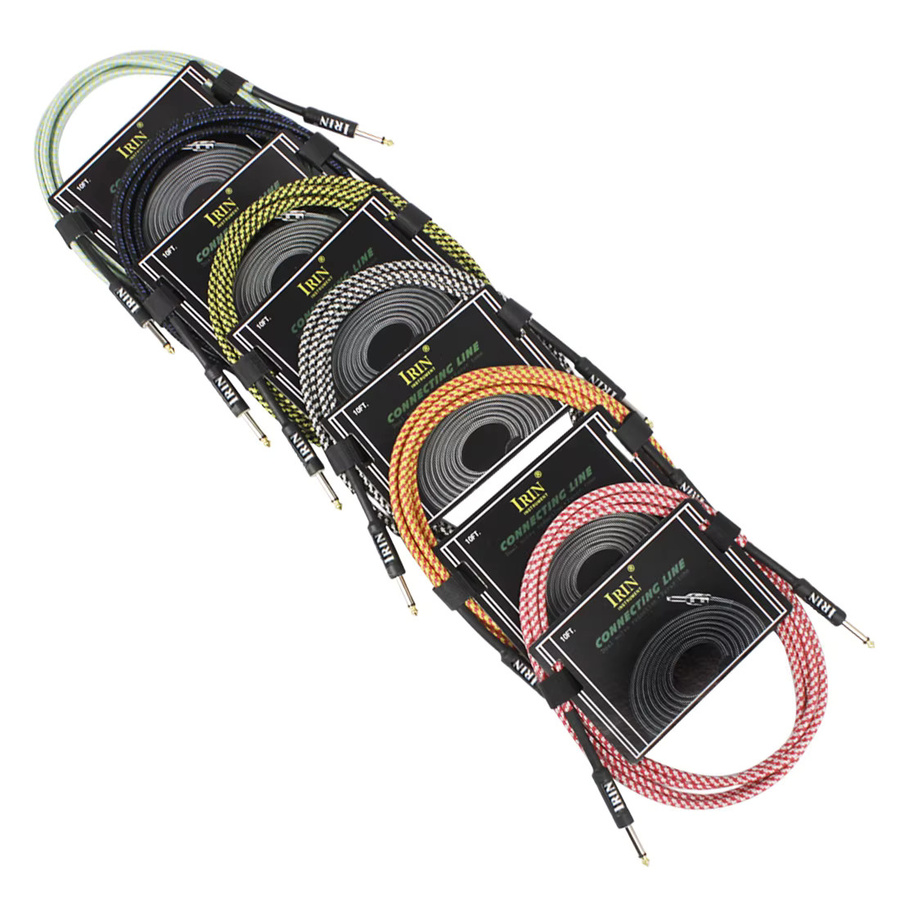 IRIN 3M Gitarrenkabel mit 6,35 mm Stecker, Audiokabel für Verstärker und Instrumente, Multicolour - Bild 3