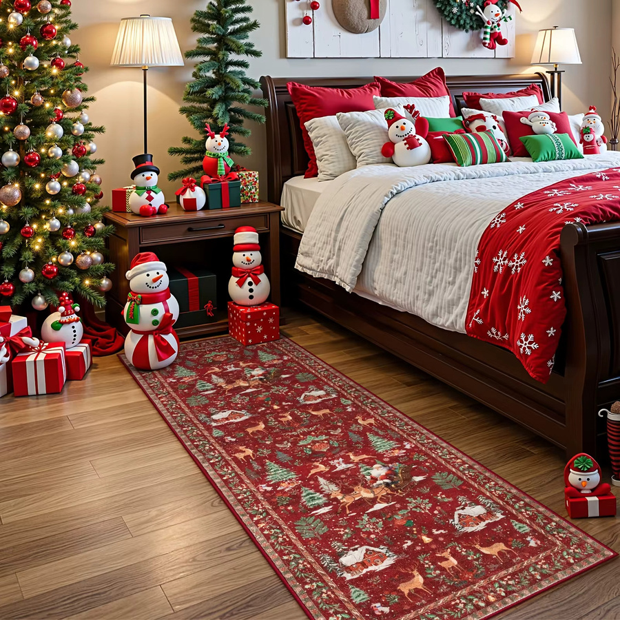 VIKAMA Weihnachtsläufer-Teppich im Bohemian-Stil für Flur und Küche - Bild 2