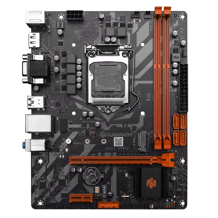HUANANZHI H311 VHD3 Motherboard DDR3 mit M.2 2280 NVMe und PCIEX4, unterstützt Intel LGA1151 6./7./8./9. Generation, Schwarz - Bild 4