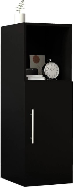 VCM Nachttisch Narila Schwarz modern B/T/H: 35 x 30 x 90 cm - Bild 1