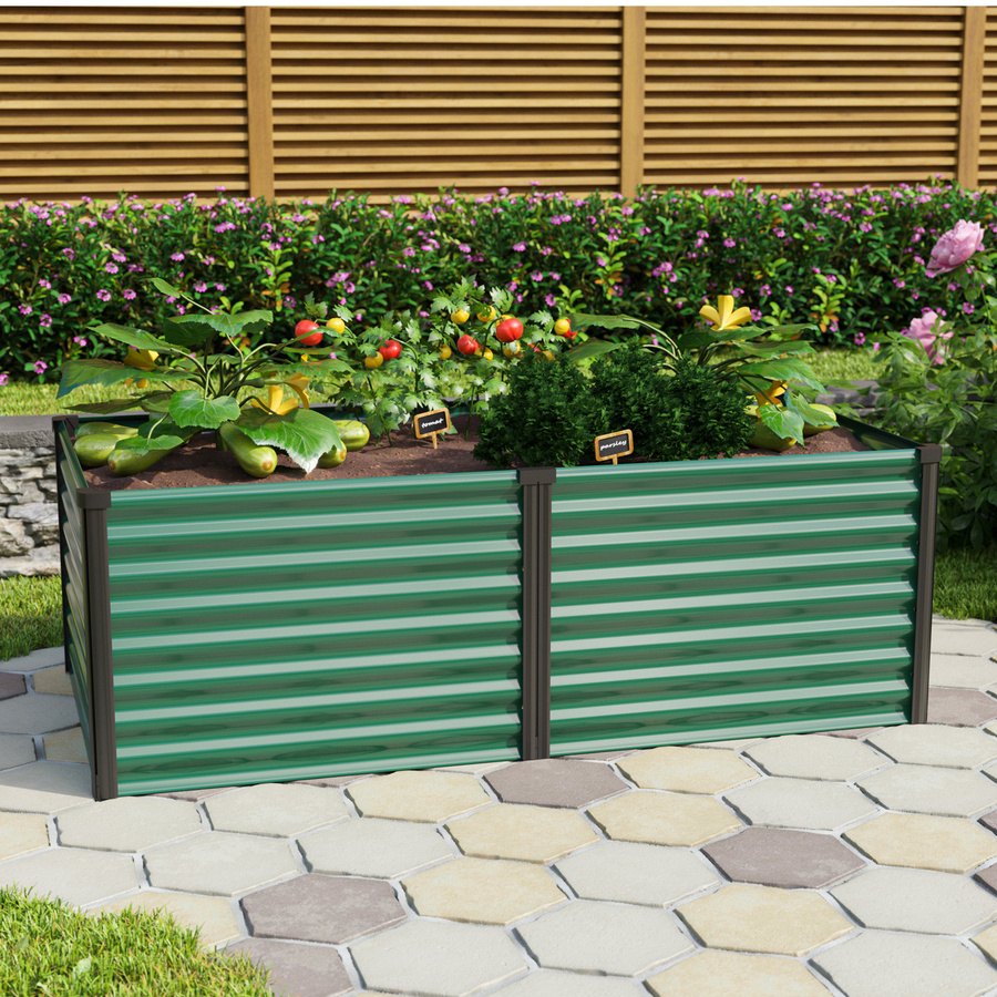 Vitavia Hochbeet Linus 630 in Seegras und Schwarz, B/T/H: 96 x 188 x 63 cm - Bild 2