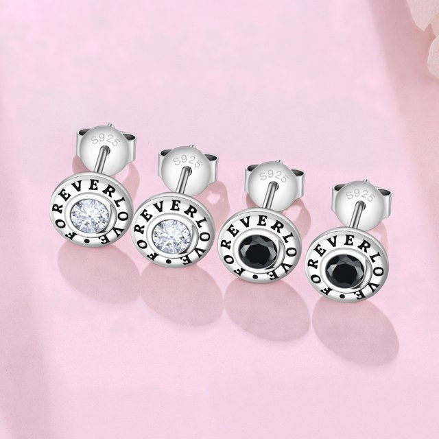 MISEFF Ohrstecker 925 Silber, Zirkonia, Damen - Bild 1