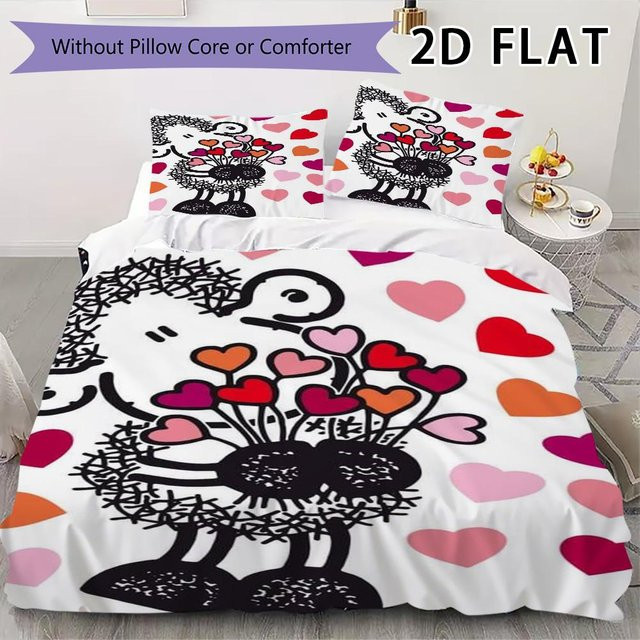 Sheepworld Bettwäsche Set mit Motiv, Farbe Weiß, B/H: 135 x 200 cm, bestehend aus 1 Bettbezug und 2 Kissenbezügen - Bild 1