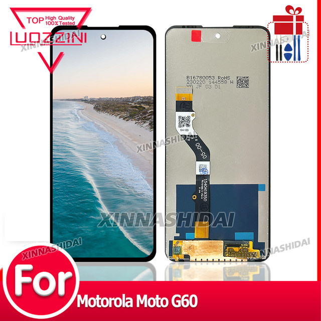 Motorola Moto G60 LCD Display mit Touchscreen Digitizer Ersatzteil in Schwarz ohne Rahmen - Bild 1