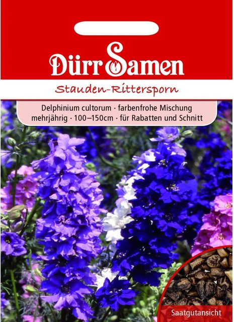 Dürr Rittersporn Samen für mehrjährige Schnitt- und Rabattenstauden, 3 g - Bild 1