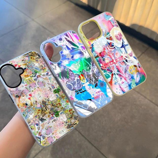 Bladee 333 Drain Gang IceDancer Handyhülle Rastar Stoßfänger-Schutzhülle in Transparent Multicolour für iPhone 17 16 15 14 Pro Max Plus 13 12 11 - Bild 1