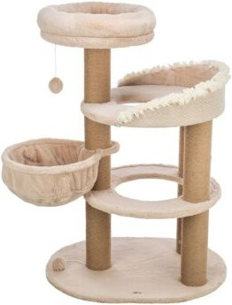 Trixie Kratzbaum Boho Filippo in Beige mit Höhle, integriertem Spielzeug und abnehmbarem Bezug - Bild 1