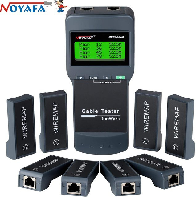 NOYAFA NF-8108M Professioneller Netzwerkkabeltester mit Längenmessung und Kabelverfolger in Schwarz - Bild 1