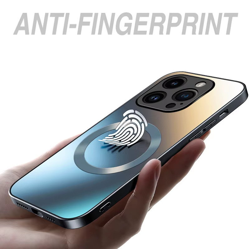 AG Matte Silikon-Hartschale mit MagSafe für iPhone 17 16 15 14 13 12 11 Pro Max Mini Plus X XS Magnetische Handyhülle - Bild 4