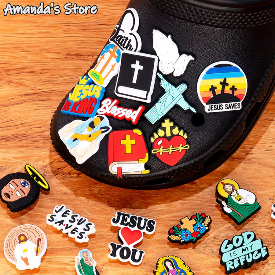 Schuh Charms Jesus, PVC, Unisex - Bild 1
