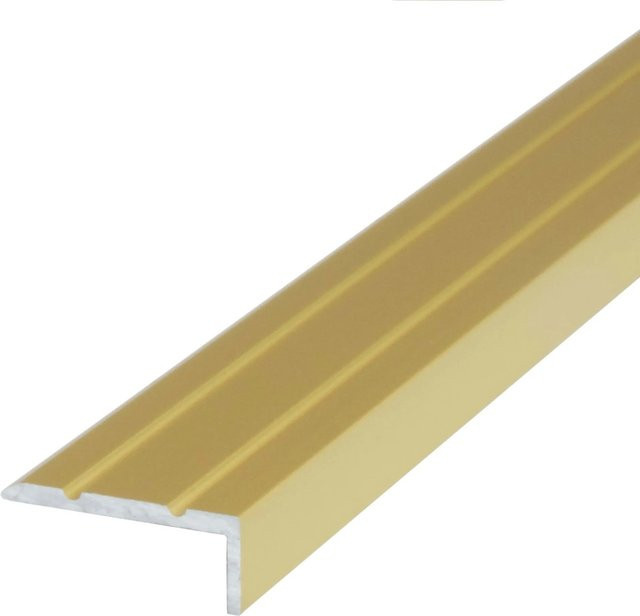 Dalsys Treppenkantenprofil selbstklebend aus Aluminium in Gold, B/H/T: 135 cm x 25 mm x 20 mm - Bild 1