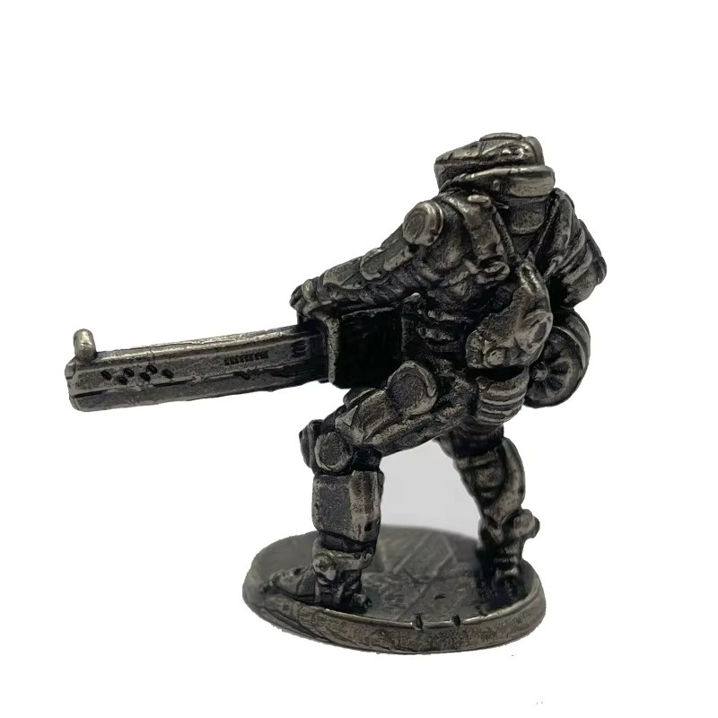 Vintage Mech Soldat Modell Figur, Metall, Einzelfigur - Bild 2