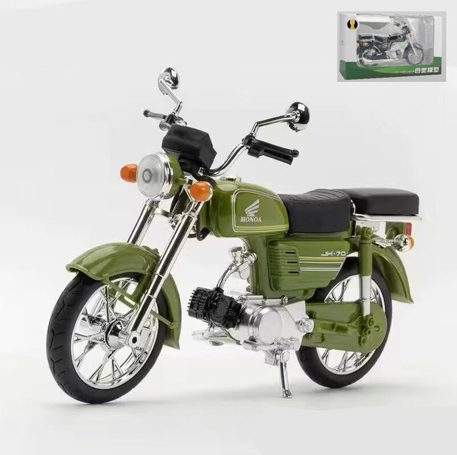 Jialing Jh-70 Rennmotorrad, Modell, 1:10, Metall, Grün - Bild 1