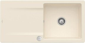 Villeroy & Boch Spüle Siluet 60 Flat flächenbündig in Beige mit Ablaufgarnitur und Exzenter aus Keramik - Bild 1