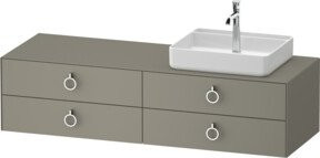 Duravit Waschtischunterschrank White Tulip in White, Breite: 160 cm, Tiefe: 55 cm, Höhe: 40,8 cm - Bild 1