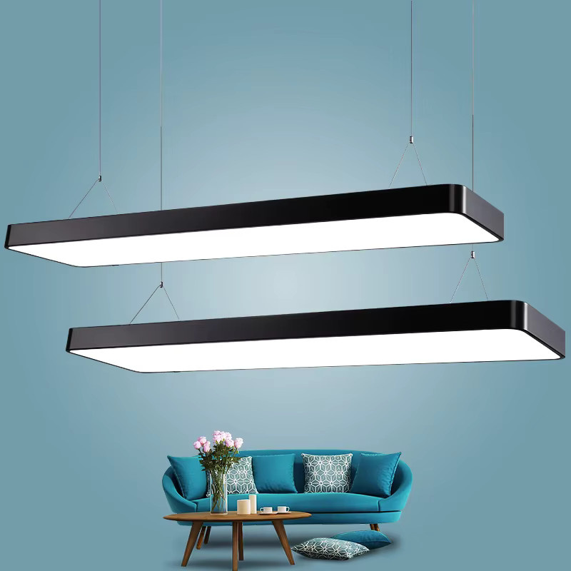 CANMEIJIA Moderne LED Pendelleuchte in Weiß für Esszimmer und Büro, Länge: 120 cm - Bild 1