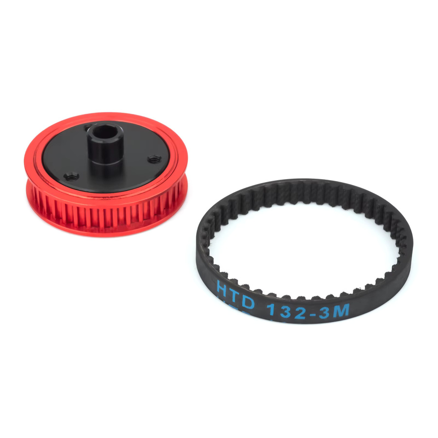 RCZIPROY Riemenantrieb-Getriebesystem für 1/10 Axial SCX10 II 90046 RC Kletterauto, Zubehör, Metall, Rot - Bild 2