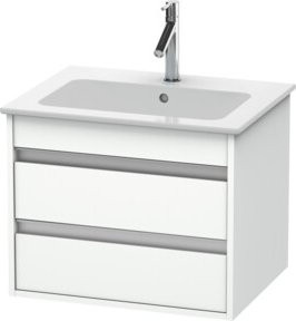 Duravit Waschtischunterschrank Ketho in Weiß mit 2 Schubladen, wandhängend, B: 60 cm, T: 47,5 cm, H: 48 cm - Bild 1