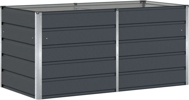 vidaXL Pflanzkübel aus Stahl in Anthrazit, B/T/H: 160 x 80 x 75 cm - Bild 1
