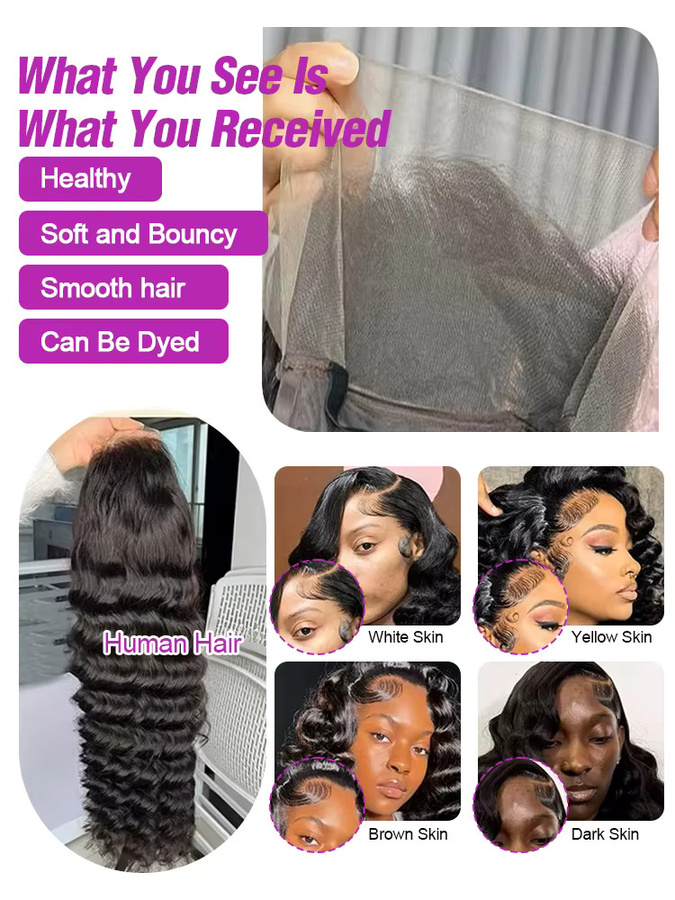 HJ WEAVE BEAUTY Perücke, 100% Brasilianisches Echthaar, Wasserwellen, Damen - Bild 3