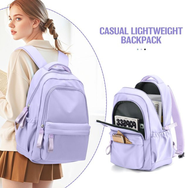 Weft Schulrucksack für Männer, Frauen und Jugendliche in Violett - Bild 1