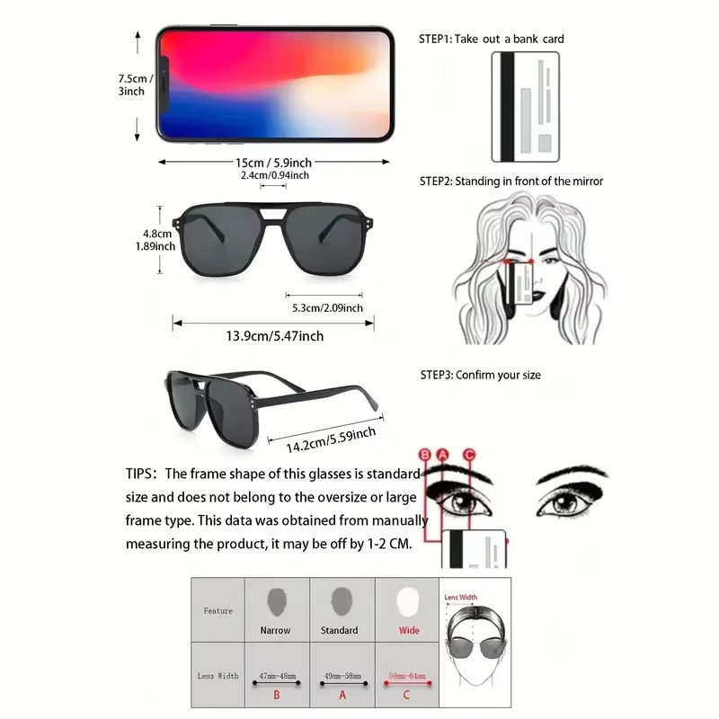 Hindfield Sonnenbrille Aviator, Vollrand, Unisex, Schwarz - Bild 4